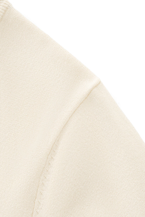 TS65-Monaco Trim Knit Tee-WHITE – view 3