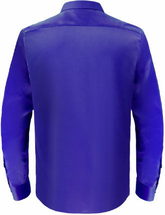 Barocco Luxe Satin Stretch Shirt-MEDIUM BLUE