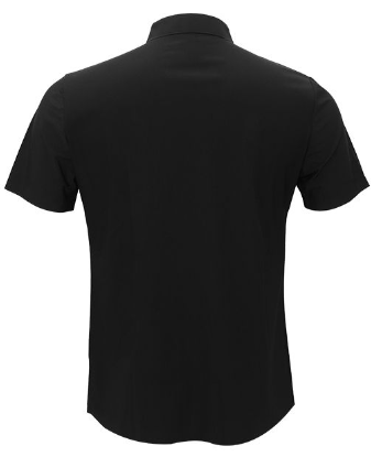 Soft Whispers Short Sleeve Button-Up Shirt-BLACK