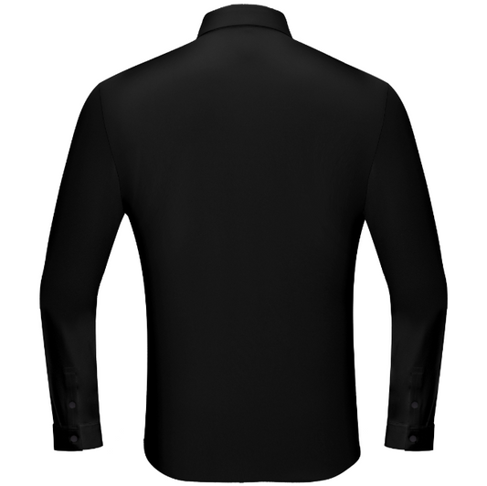 Dazzling Dapper Button-Up Shirt-BLACK/SILVER