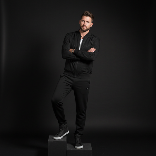 Regalia Emboss Tracksuit-BLACK